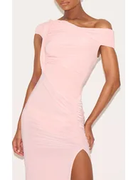 Blush Rose Slinky Twist Detail Maxi Dress - 3
