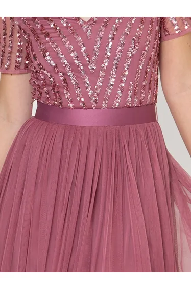 Maya Desert Rose Satin Sash Belt