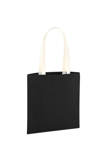 Westford Mill EarthAware Contrast Organic Shopper Bag - Black/Natural