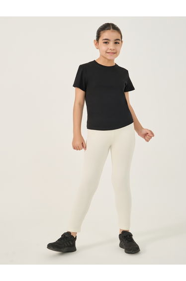 Solid Elastic Waistband Leggings