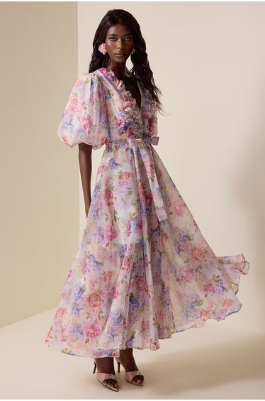 Hélène Floral Midi Dress
