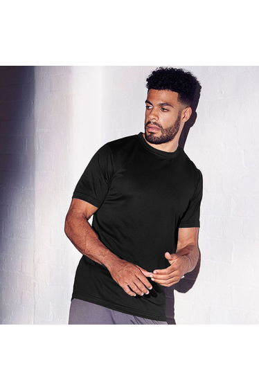 AWDis Just Cool Mens Smooth Short Sleeve T-Shirt - Jet Black