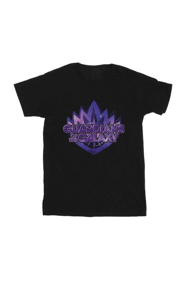 Guardians Of The Galaxy Volume 3 Girls Cosmic Cotton Badge T-Shirt - Black