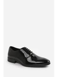 NICK OXFORD LACE UP WORK DRESS SHOES IN BLACK PATENT - 6
