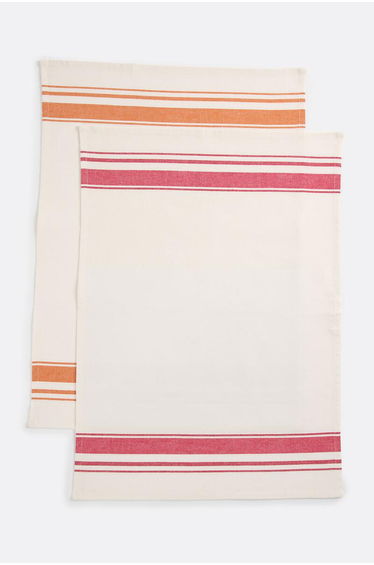 Set of 2 Barjac Tea Towels in Striped Cotton