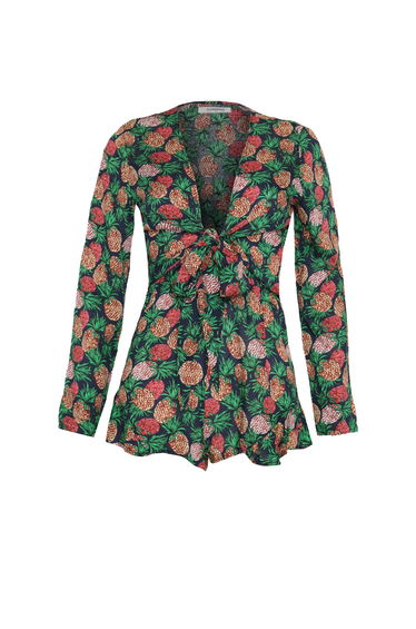 Glamorous Navy Pineapple Print Playsuit