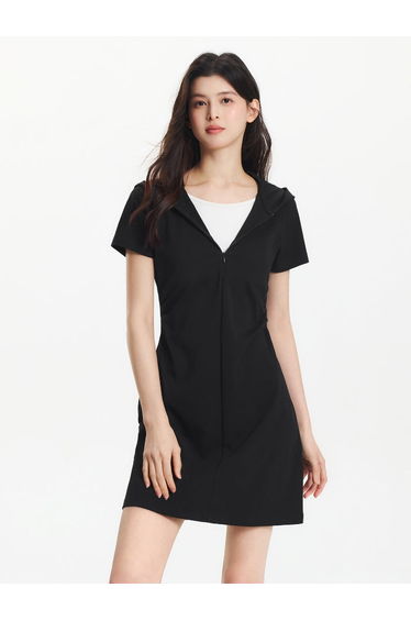 Women's Short Sleeve Hoodie Dress