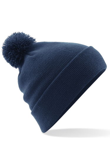 Beechfield Unisex Original Pom Pom Winter Beanie Hat - French Navy