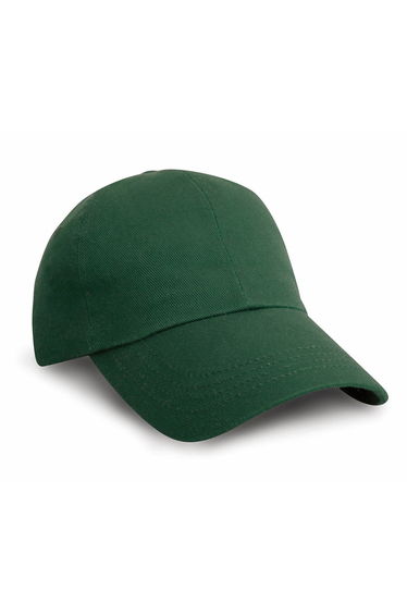 Result Unisex Low Profile Heavy Brushed Cotton Baseball Cap - Forest Green