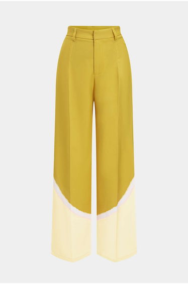 Contrast Wide Leg Trousers