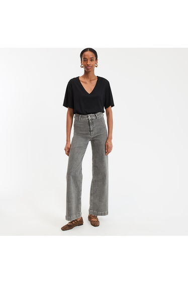 V-Neck T-Shirt with Short Sleeves