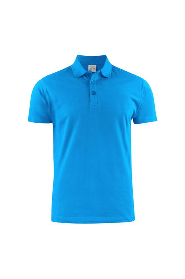 Printer Mens Surf Light RSX Melange Polo Shirt - Ocean Blue