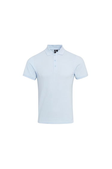 Premier Mens Coolchecker Plus Pique Polo With CoolPlus - Light Blue