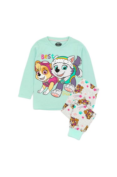 Paw Patrol Childrens/Kids Skye & Everest Long-Sleeved Pyjama Set - Teal/Grey