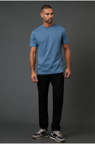 Blue Plain Crew Neck T-Shirt
