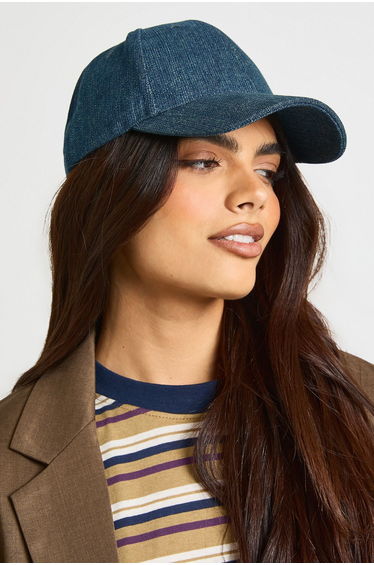 Indigo Denim Washed Cap - denim