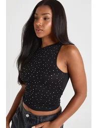 Studded Ribbed Racer Vest - 3