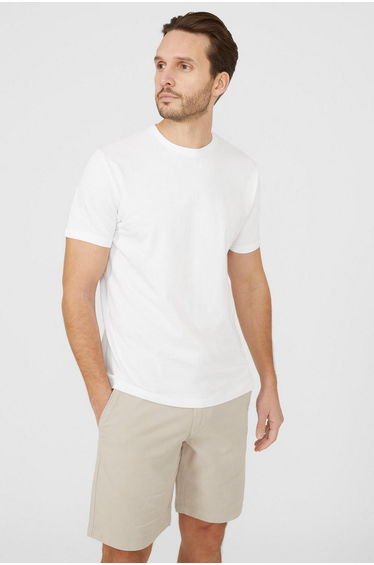 Cotton Crew Neck T-shirt - white