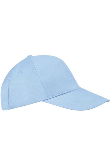 SOLS Unisex Buzz 5 Panel Baseball Cap - Sky Blue