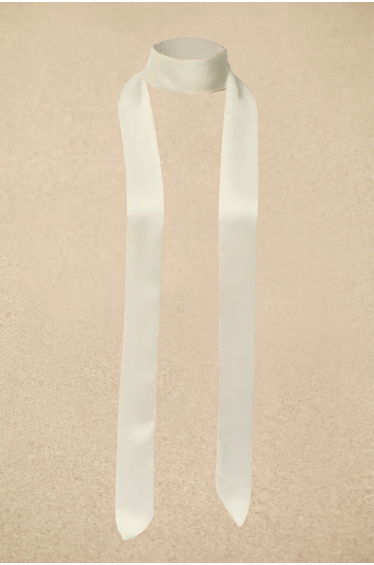Solid Satin Skinny Scarf