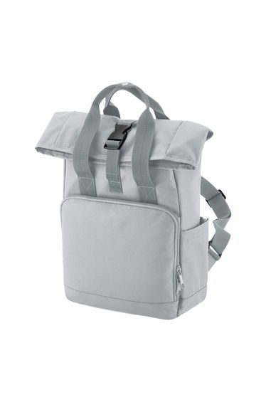 Bagbase Roll Top Recycled Twin Handle Backpack - Light Grey