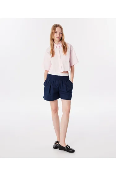 Shorts with contrast waist detail