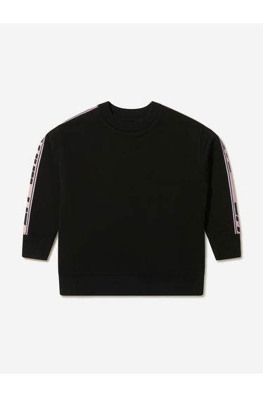 Girls Cotton Crew Neck Logo Band Sweatshirt