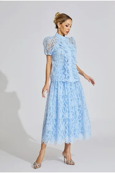 Wanda Blue Lace Two Piece Set