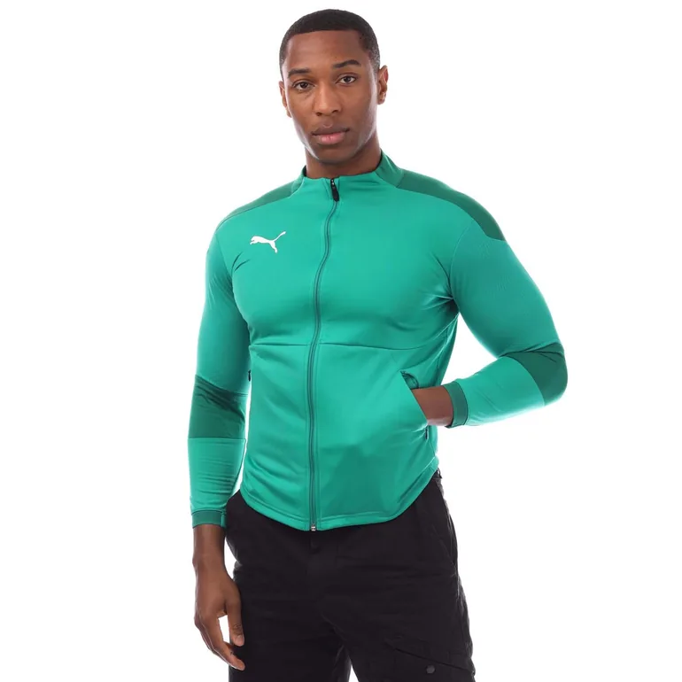 Boy's Puma Juniors Final Training Jacket in Green