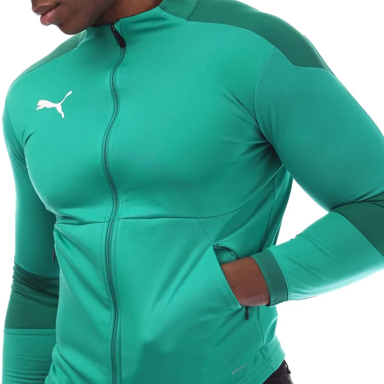 Boy's Puma Juniors Final Training Jacket in Green - 1