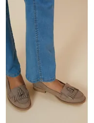 Wide Fit Leigh Fringe Loafers