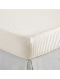 Opale Striped Cotton Satin Fitted Sheet with 30cm Flap - 1