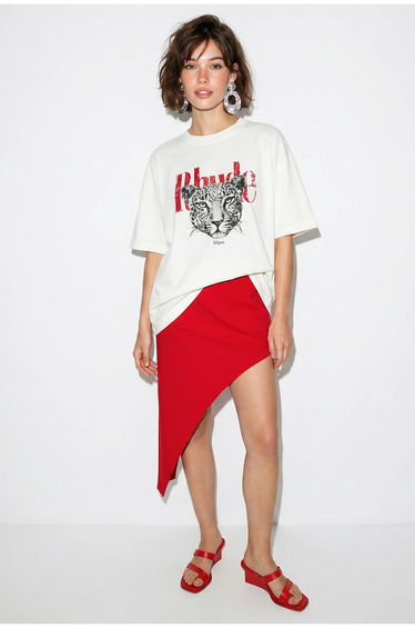 LUCCI Oversized Printed Cotton T-Shirt