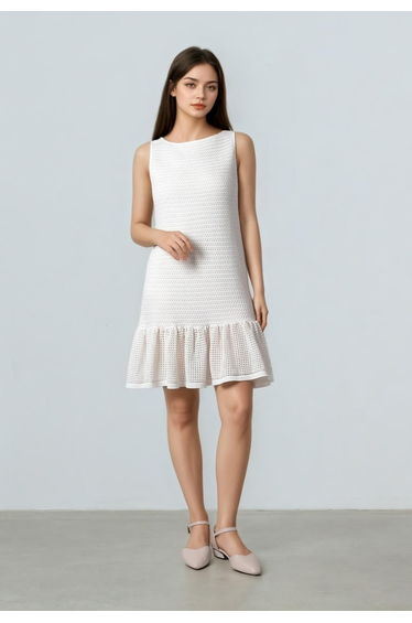 ruffle hem Knit Dress