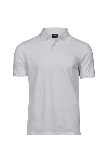 Tee Jays Mens Cotton Pique Polo Shirt - White