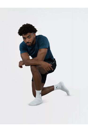 Pack of 3 - White Short Crew Dry Touch Socks