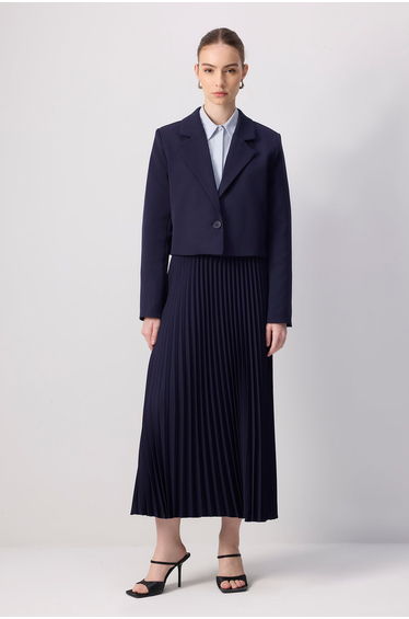 DOUBLE BREASTED JACKET SKIRT SET