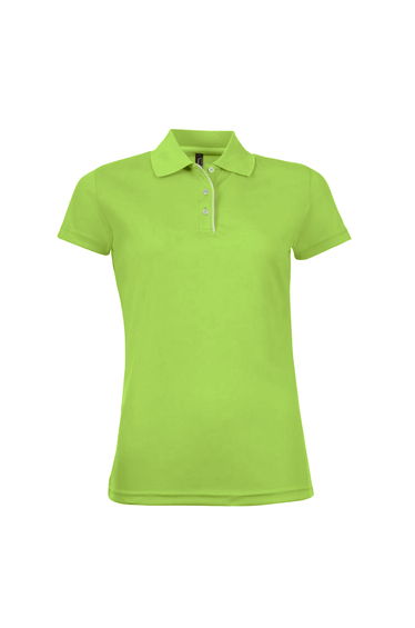 SOLS Womens/Ladies Performer Short Sleeve Pique Polo Shirt - Apple Green