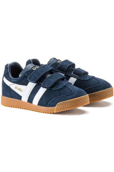 حذاء رياضة جلد أطفال بشريط إغلاق