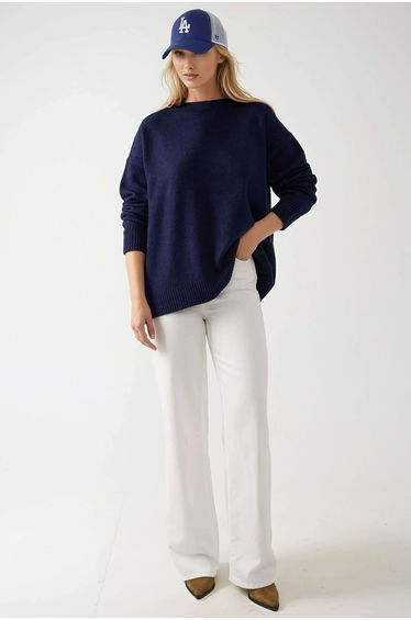 Cozy Crew Neck Knit Sweater