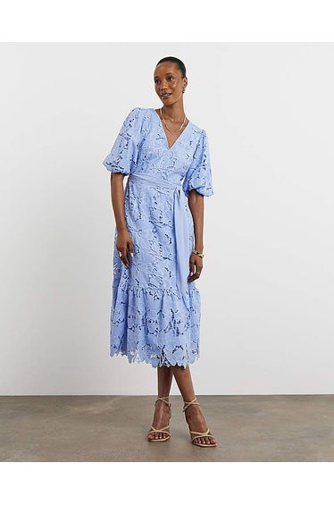Joanna Hope Blouson Sleeve Lace Dress