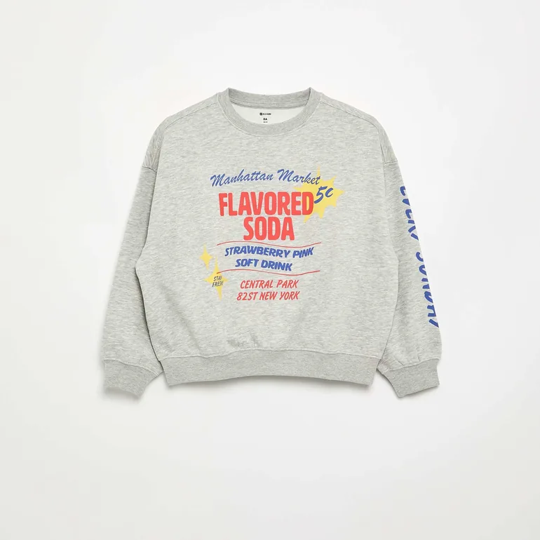 Loose-fit Printed Sweatshirt GREY