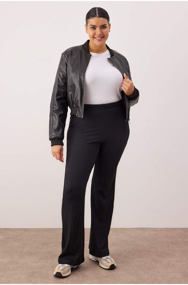 Plus Size Pants - Black - Slim