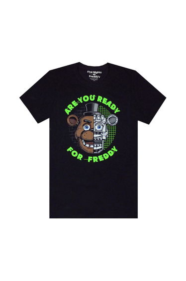 Five Nights At Freddys Boys Are You Ready For Freddy T-Shirt - Black