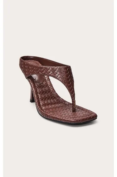 حذاء كعب عالي بريتي ليتل ثينق باللون البني