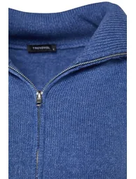 Blue Wide Fit Soft Textured Basic Knitwear Sweater - 7