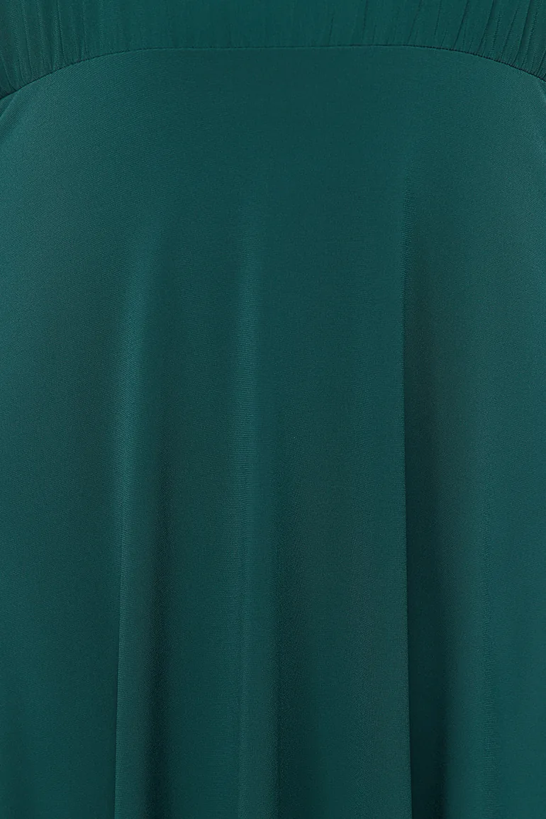 Plus Green A-Line Midi Skater Dress - 6