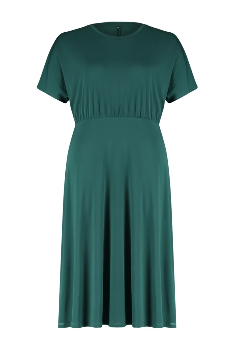 Plus Green A-Line Midi Skater Dress - 4