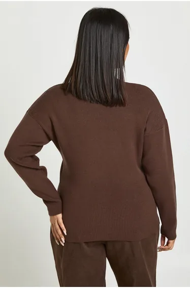 كارديغان بوهو بيج بأكمام طويلة - للمقاسات الكبيرة