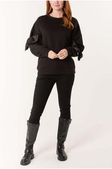 Bow Sleeve Sweatshirt